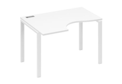 Стол эргономичный левый Мира Нумо, цвет белый премиум + белый