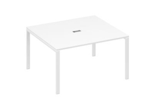 Стол для переговоров прямоугольный Мира Нумо, цвет белый премиум + белый