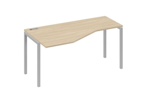 Стол эргономичный левый Техно Мира Лофт, цвет дуб скандинавский + серый