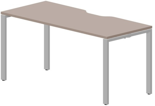 Стол рабочий с вырезом Киви, цвет тортора