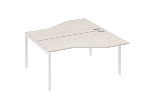 Рабочая станция эргономичная 2х160 Техно Мира Лофт, цвет дуб шамони + белый
