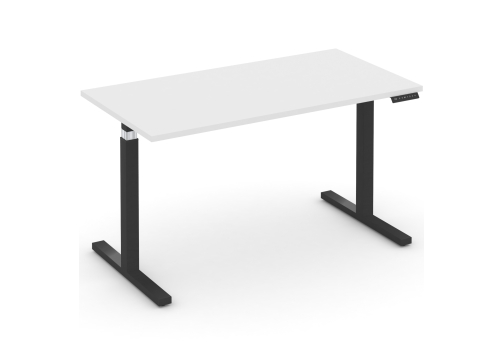 Стол электроподъемный, черный + белый бриллиант