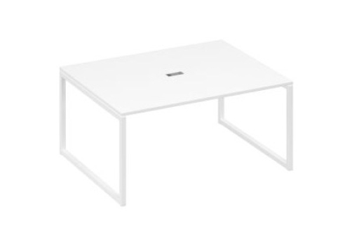 Стол для переговоров прямоугольный Мира Одри, цвет белый премиум + белый