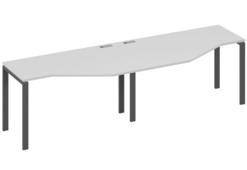 Рабочая станция эргономичная (2х140) Мира Нумо, цвет серый + антрацит