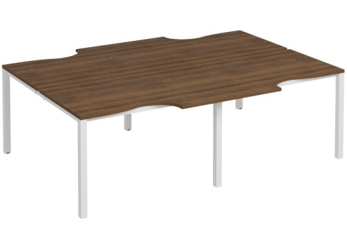 Рабочая станция эргономичная (4х120) Прайм Металл 50, цвет орех + белый