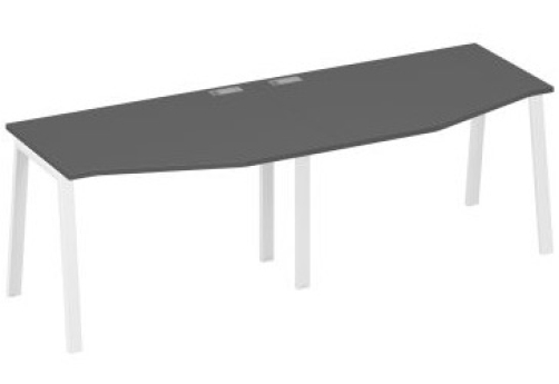 Рабочая станция эргономичная (2х120) Мира Нумо, цвет антрацит премиум + белый