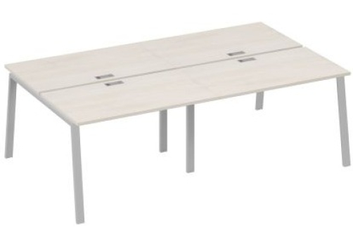 Рабочая станция 4х120 Мира Трио, цвет дуб шамони + серый