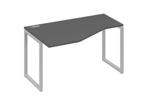 Стол эргономичный левый Мира Одри, цвет антрацит премиум + серый