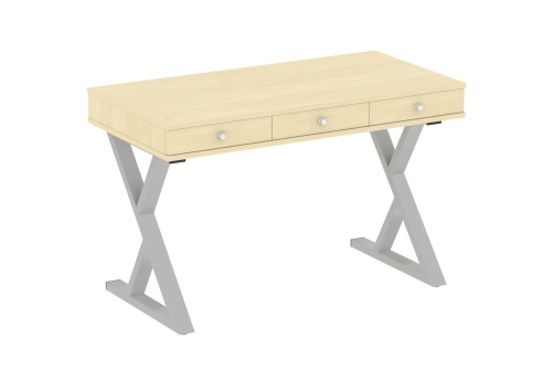 Стол письменный, цвет клен + серый