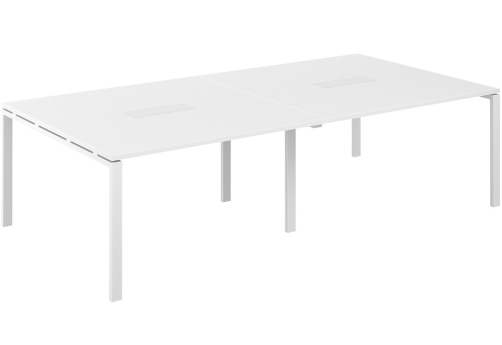 Стол переговорный Индиго Сет, цвет белый + белый
