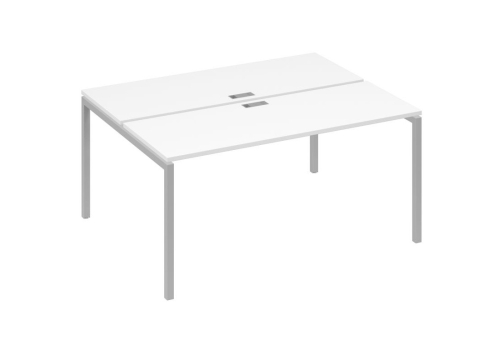 Рабочая станция 2х160 Мира Лофт, цвет белый премиум + серый