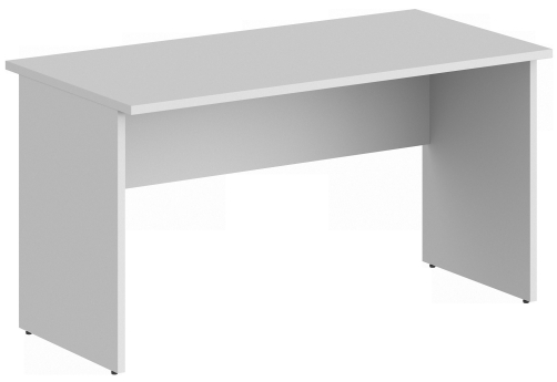 Стол рабочий с опорами 16 мм Индиго Вуд, цвет белый