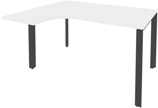 Стол эргономичный левый, цвет белый