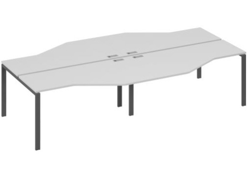 Рабочая станция эргономичная (4х160) Мира Нумо, цвет серый + антрацит