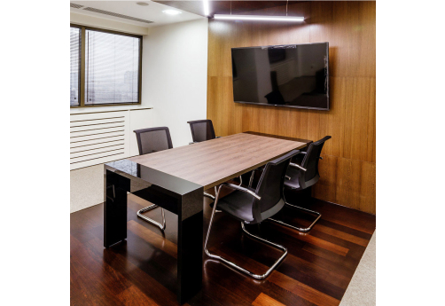 Стол для переговоров Гавана, цвет гавана + серый глянец