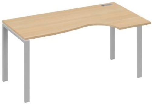 Стол эргономичный правый Мира Нумо, цвет натуральный дуб + серый