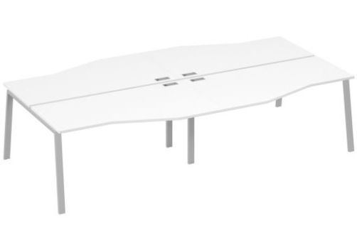 Рабочая станция эргономичная (4х160) Мира Нумо, цвет белый премиум + серый