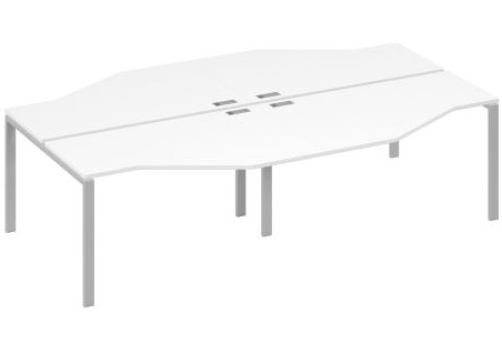 Рабочая станция эргономичная (4х140) Мира Нумо, цвет белый премиум + серый