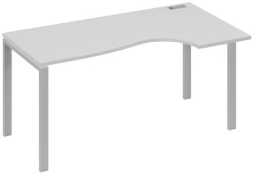Стол эргономичный правый Мира Нумо, цвет серый + серый