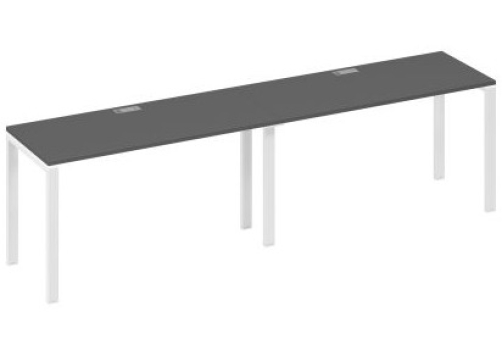 Рабочая станция (2х140) Мира Нумо, цвет антрацит премиум + белый