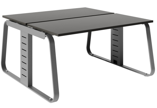 Двойной стол прямой Валетта Антрацит, цвет антрацит