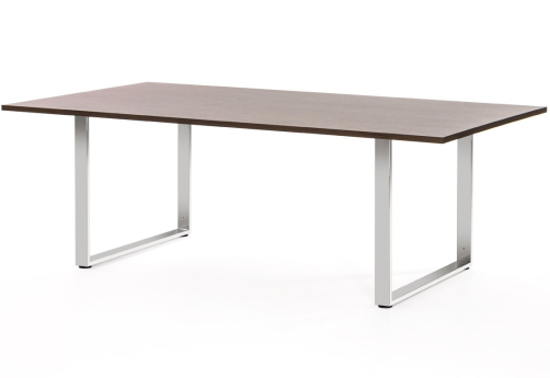 Стол для переговоров, цвет орех + хром