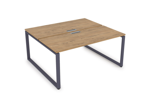 Стол на 2 рабочих места Оскар Персонал, цвет тиковое дерево