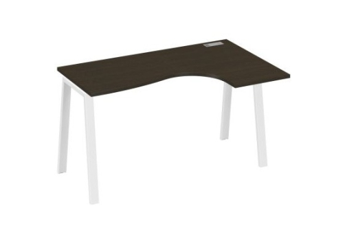 Стол эргономичный правый Мира Трио, цвет венге + белый
