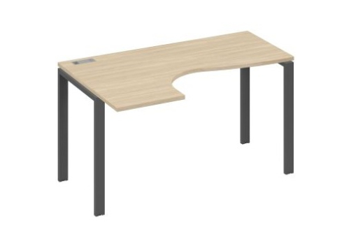 Стол эргономичный левый Мира Нумо, цвет дуб скандинавский + антрацит