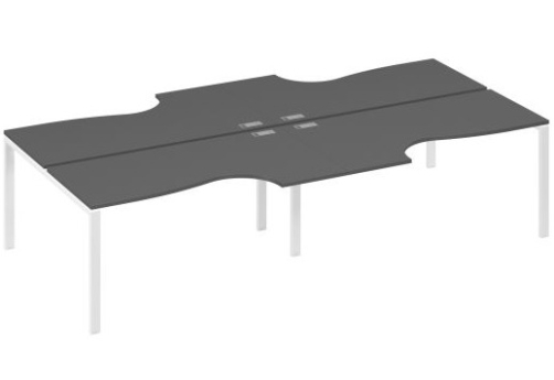 Рабочая станция эргономичная (4х160) Мира Нумо, цвет антрацит премиум + белый