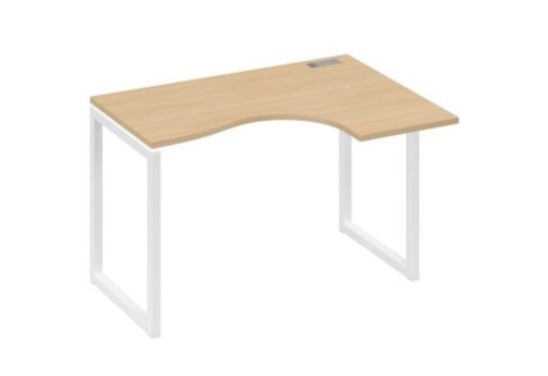 Стол эргономичный правый Мира Одри, цвет натуральный дуб + белый