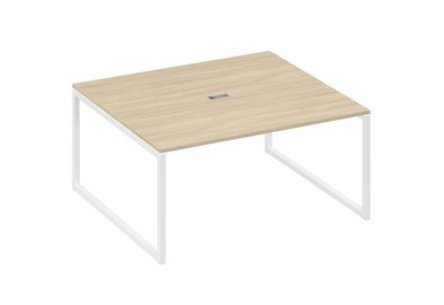 Стол для переговоров прямоугольный Мира Одри, цвет дуб скандинавский + белый