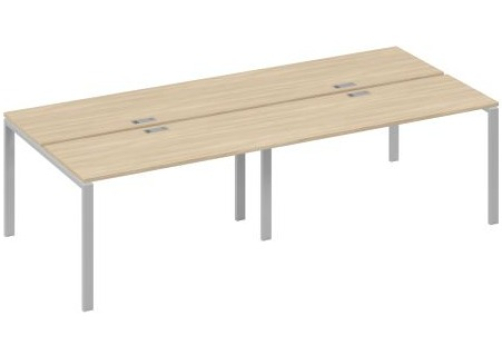 Рабочая станция (4х140) Мира Нумо, цвет дуб скандинавский + серый