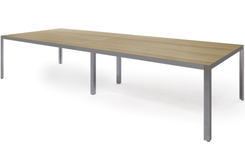 Стол для переговоров, цвет эвкалипт светлый + хром