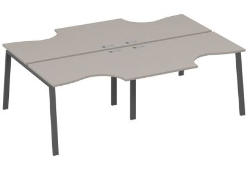 Станция рабочая эргономичная 4х120 Мира Трио, цвет мокко премиум + антрацит