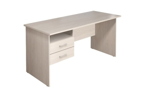 Стол рабочий с тумбой, цвет дуб молочный