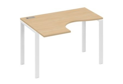 Стол эргономичный левый Мира Нумо, цвет натуральный дуб + белый