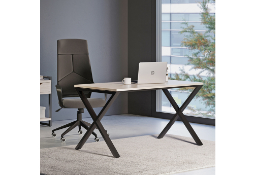 Стол рабочий Европа, цвет денвер светлый + черный