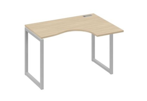 Стол эргономичный правый Мира Одри, цвет дуб скандинавский + серый