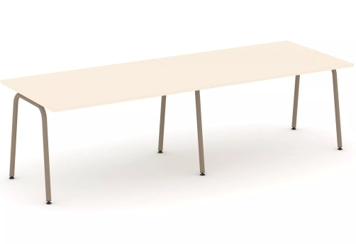 Стол переговорный (двойной), цвет сатин