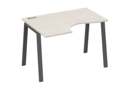 Стол эргономичный левый 120 Мира Трио, цвет дуб шамони + антрацит