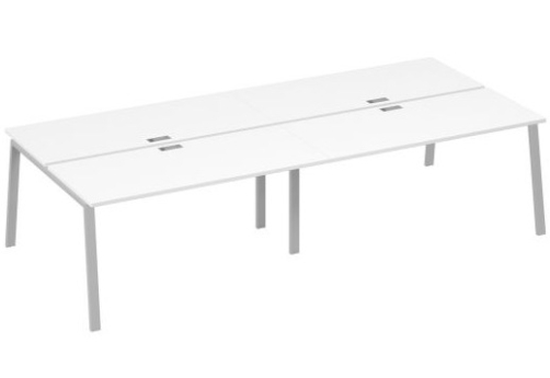 Рабочая станция 4х160 Мира Трио, цвет белый премиум + серый