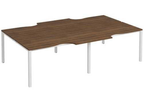 Рабочая станция эргономичная (4х140) Прайм Металл 50, цвет орех + белый