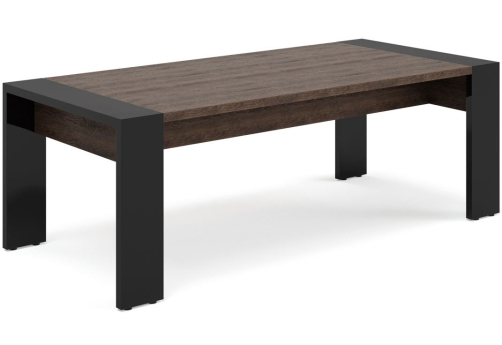 Стол для переговоров Гавана, цвет табак + черный глянец