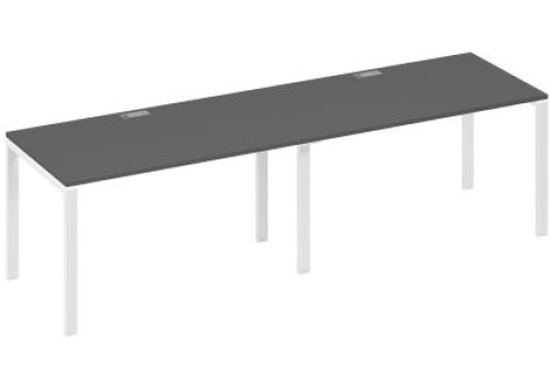 Рабочая станция (2х140) Мира Нумо, цвет антрацит премиум + белый