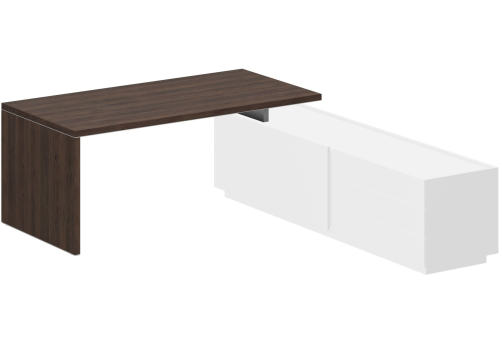 Стол на тумбу опорную, цвет дуб темный