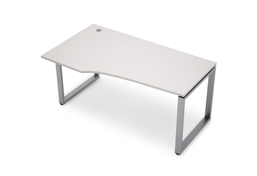 Стол криволинейный левый Деко Опера, цвет белый