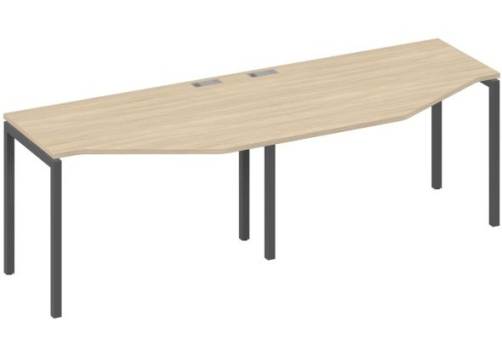 Рабочая станция эргономичная 2х120 Техно Мира Лофт, цвет дуб скандинавский + антрацит