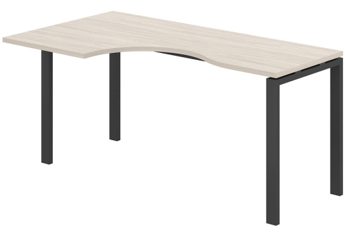 Стол эргономичный левый Индиго Сет, цвет дуб светлый + антрацит