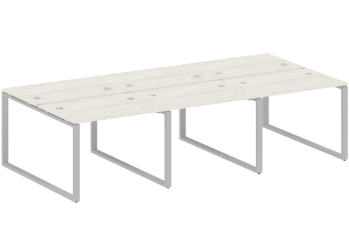 Стол на 6 рабочих мест, цвет дуб новара